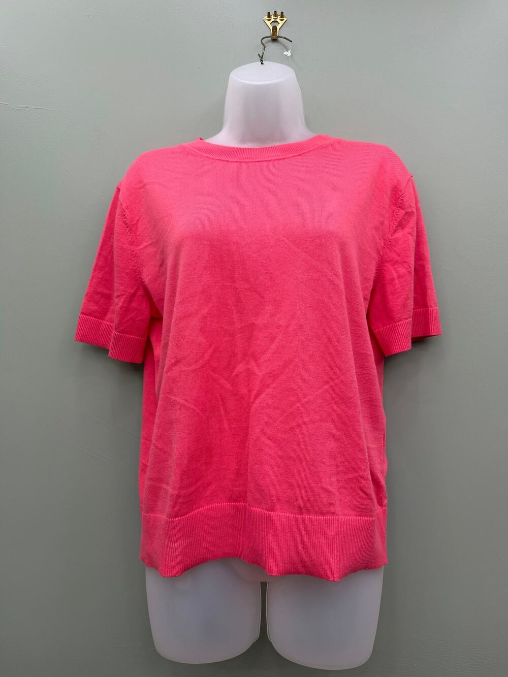 Banana Republic Forever Pink Short Sleeve Knit Sweater Small Preppy Minimalist